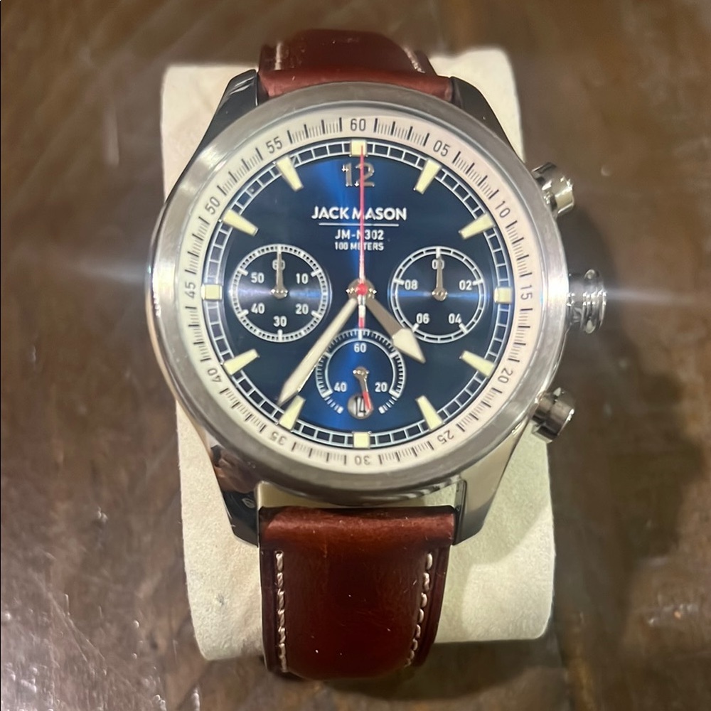 Jack Mason Brand Blue and Brown Watch